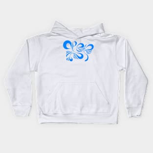 Blue squiggles Kids Hoodie